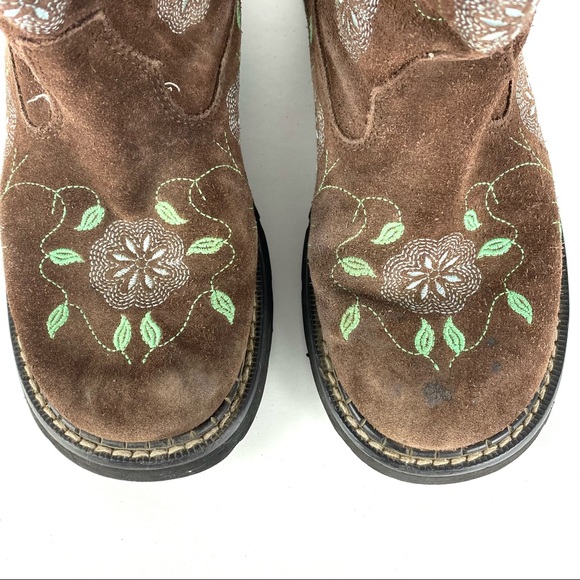 Roper Chunk Floral Embroidered Cowgirl Boot - 6 1/2 - Picture 5 of 12